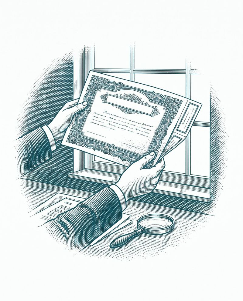 Every claim with its document. Illustration.